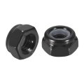 15pcs M6 X 1 Nylon Insert Hex Lock Nuts Carbon Steel Self-locking Stop Nut For Industrial Construction Fasteners Black Black 