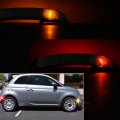 Smoked Lens Side Marker Lights Kits Assemblies For 2012 2013 2014 2015 2016 2017 Fiat 500 Pop 2-doors Hatchback Left Right 