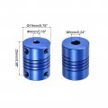 Uxcell 1pcs 4mm To 6mm Aluminum Alloy Shaft Coupling L25xd18 Flexible Coupler With Screws For Encoders And Motors Blue