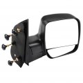 Ocpty Black Right Side Mirror Fit For 2003-2013 Ford E-250 Textured Glass Manual Folding Non-heated