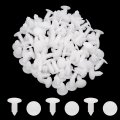 Uxcell 100 Pcs Universal 6mm Hole Dia White Plastic Car Rivets Fastener Retainer