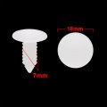 Uxcell 100 Pcs Universal 6mm Hole Dia White Plastic Car Rivets Fastener Retainer