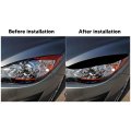 Headlight Eyebrow Cover Piano Black Trim Replacement For 3 2010 2013 With Scratch Abs Material Lid