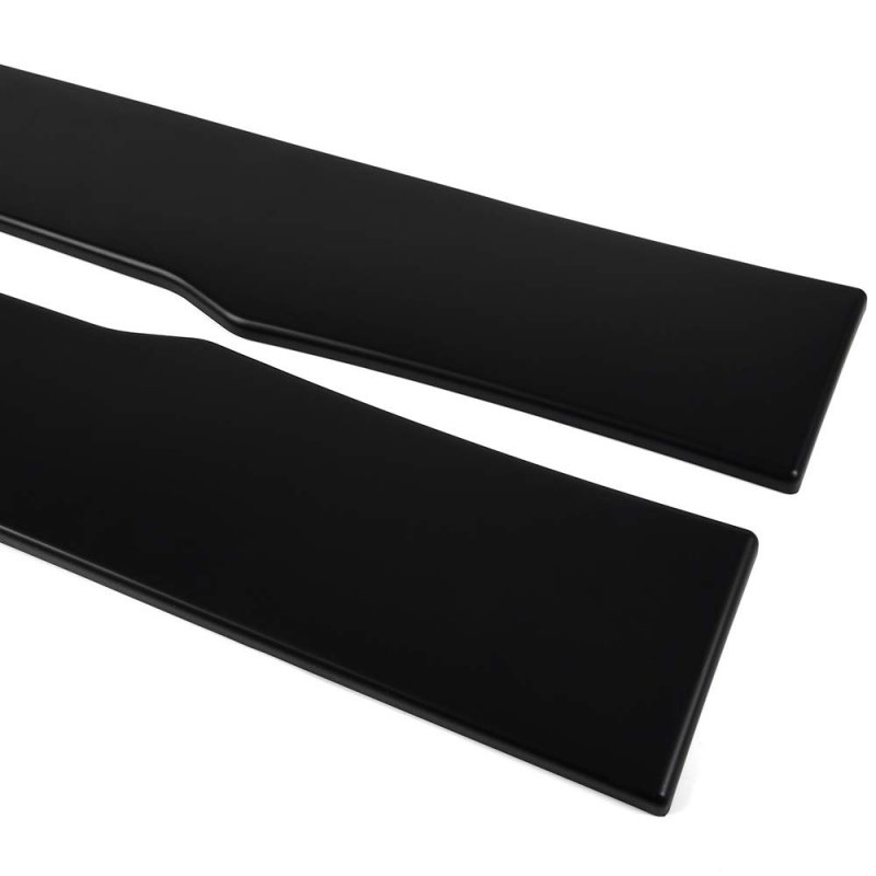 Universal Polyurethane Black Car Side Fender Skirts Extension Rocker Panel Splitter Protector 4 Piece Set Ready To Paint Fit