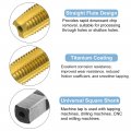 Uxcell Metric Thread Tap M10 X 1 5 H2 130mm Extra Long Titanium Coated M35 High Speed Steel Straight Flute Screw Milling