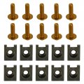 Topteng 10pcs Motorcycle Wind Screen Shield Aluminum M6 X 20mm Screw Bolt Clips Kit For Universal Motorcycles Motorbikes