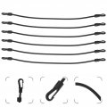 Tehaux 4 Pcs Bungee Cord Tie Down Cargo Strap Camping Belts Fastenings With Clips Hiking Storage Luggage Fixing Strap Plastic