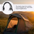 Tehaux 4 Pcs Bungee Cord Tie Down Cargo Strap Camping Belts Fastenings With Clips Hiking Storage Luggage Fixing Strap Plastic