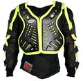 Perrini Green Ce Approved Full Body Armor Motorcycle Jacket Night Visibility