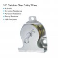 Uxcell 4pcs 85mm Single Pulley Block Iron Hanging Wire Towing Wheel Cable Rope Runner Roller In Zinc Plated