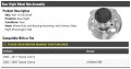 Rear Right Passenger Side Wheel Hub And Bearing Assembly With Sensor For 2002-2011 Toyota Camry