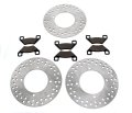 2009-10 Arctic Cat Trv 700 H1 Efi Cruiser Front Rear Brake Pads Rotors