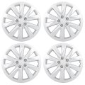 15 In Silver Universal Hubcap Wheel Covers 4 Piece Rim Cover Durable Abs Plastic For Acura Chevrolet Dodge Ford Honda Hyundai 