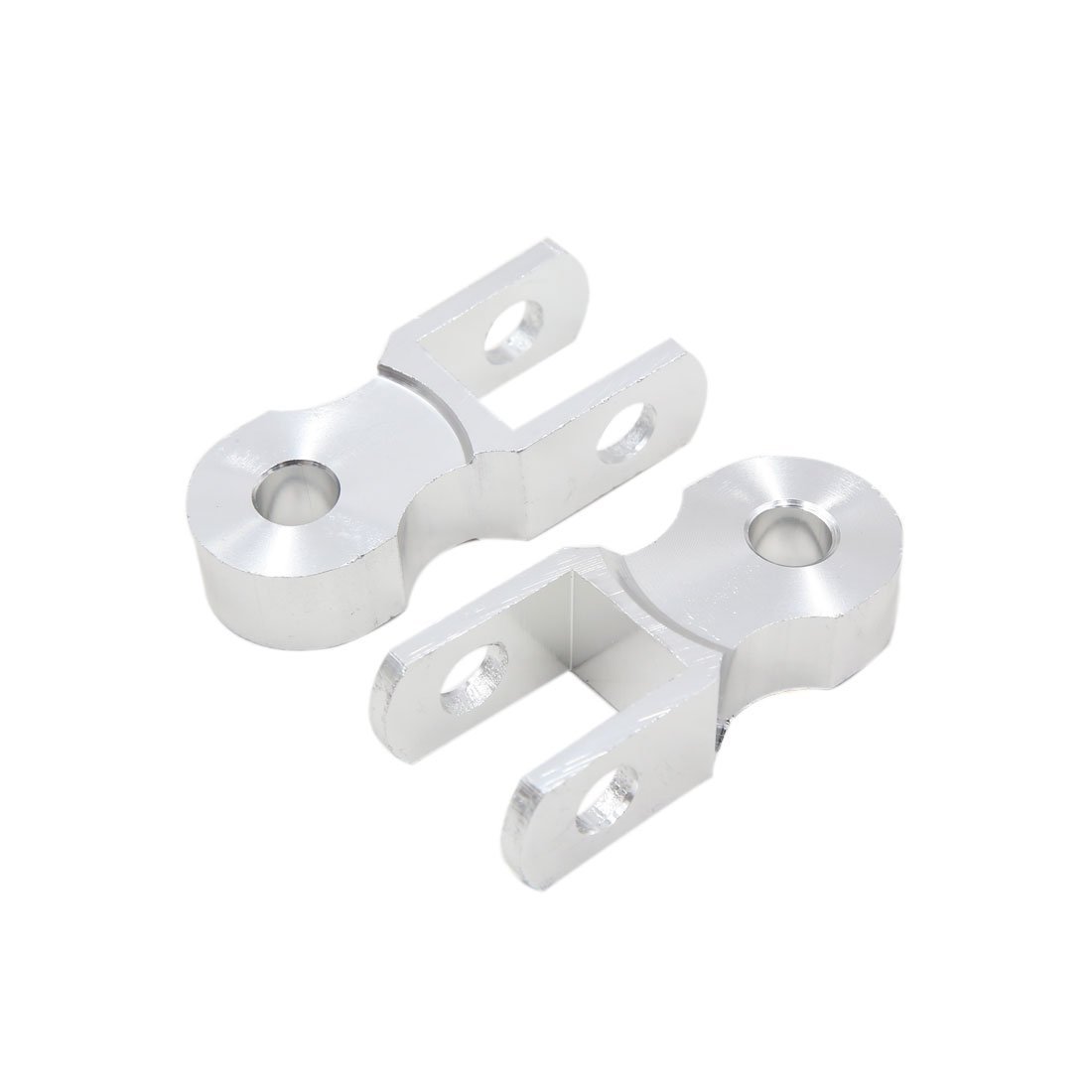 2pcs Silver Tone Shock Absorber Height Extension Extender For Motorcycle Suspension