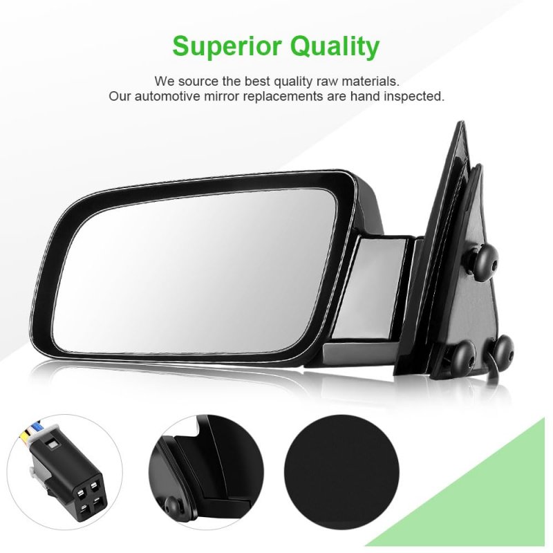 Compatible Fit For Towing Mirrors 1988-1999 Chevy Blazer Suburban Tahoe Gmc Jimmy Yukon Pickup Truck Power Adjusted Driver