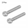 Uxcell M8 X 40mm Machinery Shoulder Swing Lifting Eye Bolt 304 Stainless Steel 2pcs