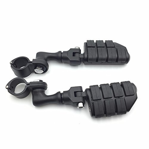 Black Large Adjustable Highway Footpegs Mounting Kit For 1 5 In Engine Guard Frame Tube Goldwing Vtx1300 Shadow Valkyrie