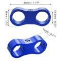 X Autohaux 8 Pcs Car An6 Hose Separator Clamp Fitting Adapter For 3 Fuel Oil Line Brake Aluminum Alloy Bracket Mounting Divider