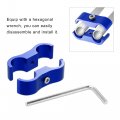 X Autohaux 8 Pcs Car An6 Hose Separator Clamp Fitting Adapter For 3 Fuel Oil Line Brake Aluminum Alloy Bracket Mounting Divider