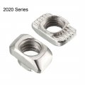 Uxcell Sliding T Slot Nuts M5 Half Round Roll In T-nut For 2020 Series Aluminum Extrusion Profile Carbon Steel Nickel-plated