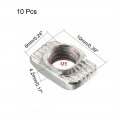 Uxcell Sliding T Slot Nuts M5 Half Round Roll In T-nut For 2020 Series Aluminum Extrusion Profile Carbon Steel Nickel-plated