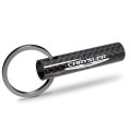 Chrysler Logo Black Real Carbon Fiber Custom Designed Tube Style Key Chain