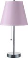 20 H Light Purple Polished Chrome Table Lamp With Pull Switch 8412pu 