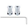 2 Pcs Aluminum 16 Teeth 5mm Bore 10mm Width Timing Belt Pulley Wheel Idler Synchronous Wheels Gear Part With Wrench For 3d 