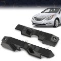 Front Bumper Bracket For 2011 2012 2013 2014 2015 Hyundai Sonata 2 Pcs Left And Right Side Support Black Abs Plastic