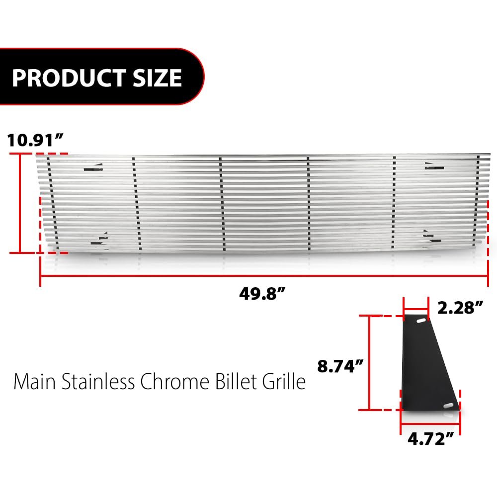 Chrome Billet Grille Stainless Steel Forhevy Blazer Suburban C K Piup 1973-1980 Fit Gmc C K