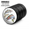Rainbow Trout Fishing 8 Valve Stem Caps For Tire Rim Wheel Aluminum Black