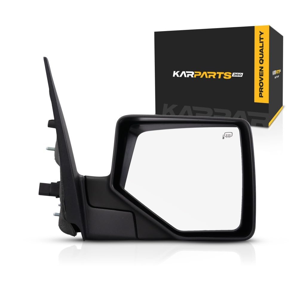 Passenger Side Door Mirror For Ford Explorer Sport Trac 2007 2010 Power Heated Textured Black Manual Folding With Puddle Light