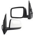 Driver Side Mirror For Nissan Rogue 2008 2015 White 5 Pins Heated Power Glass Manual Fold Replaces 96302jm200 Ni1320236 