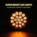 G-plus Clear Lens Amber Led Light Marker Turn Signal Lamp W Base Universal