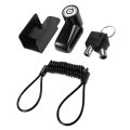 1 Set Motorcycle Anti-theft Steel Wire Lock Disc Brake Wheel Electric Scooter Accessory With Reminder Rope Black 