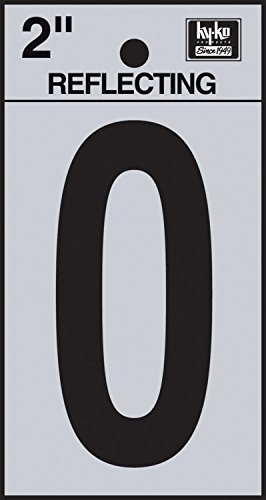 Hy-ko Rv-25 O 2 Black Vinyl Self-stick Reflective Letter