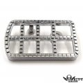 Httmt Mt216-126- Chrome Dominator Cut Brake Pedal Pad Compatible With H-d 14-16 Dyna 86-17 Softail Touring
