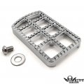 Httmt Mt216-126- Chrome Dominator Cut Brake Pedal Pad Compatible With H-d 14-16 Dyna 86-17 Softail Touring