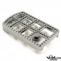 Httmt Mt216-126- Chrome Dominator Cut Brake Pedal Pad Compatible With H-d 14-16 Dyna 86-17 Softail Touring