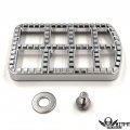 Httmt Mt216-126- Chrome Dominator Cut Brake Pedal Pad Compatible With H-d 14-16 Dyna 86-17 Softail Touring