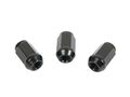 20pc Black Bulge Lug Nuts Metric 12x1 5 Threads Conical Cone Taper Acorn Seat Closed End 1 4 Length Installs With 19mm Or 3 Hex