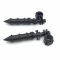 Black Bamboo Style Foot Peg Footrest With Mounting Kit Clamps 1 And 4 For V-star Roadstar Suzuki Boulevard Front Engine Guard 