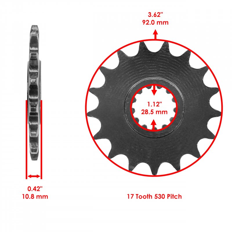 Caltric Red O-ring Drive Chain And Sprocket Kit For Yamaha R1 Yzf-r1 2004-2008