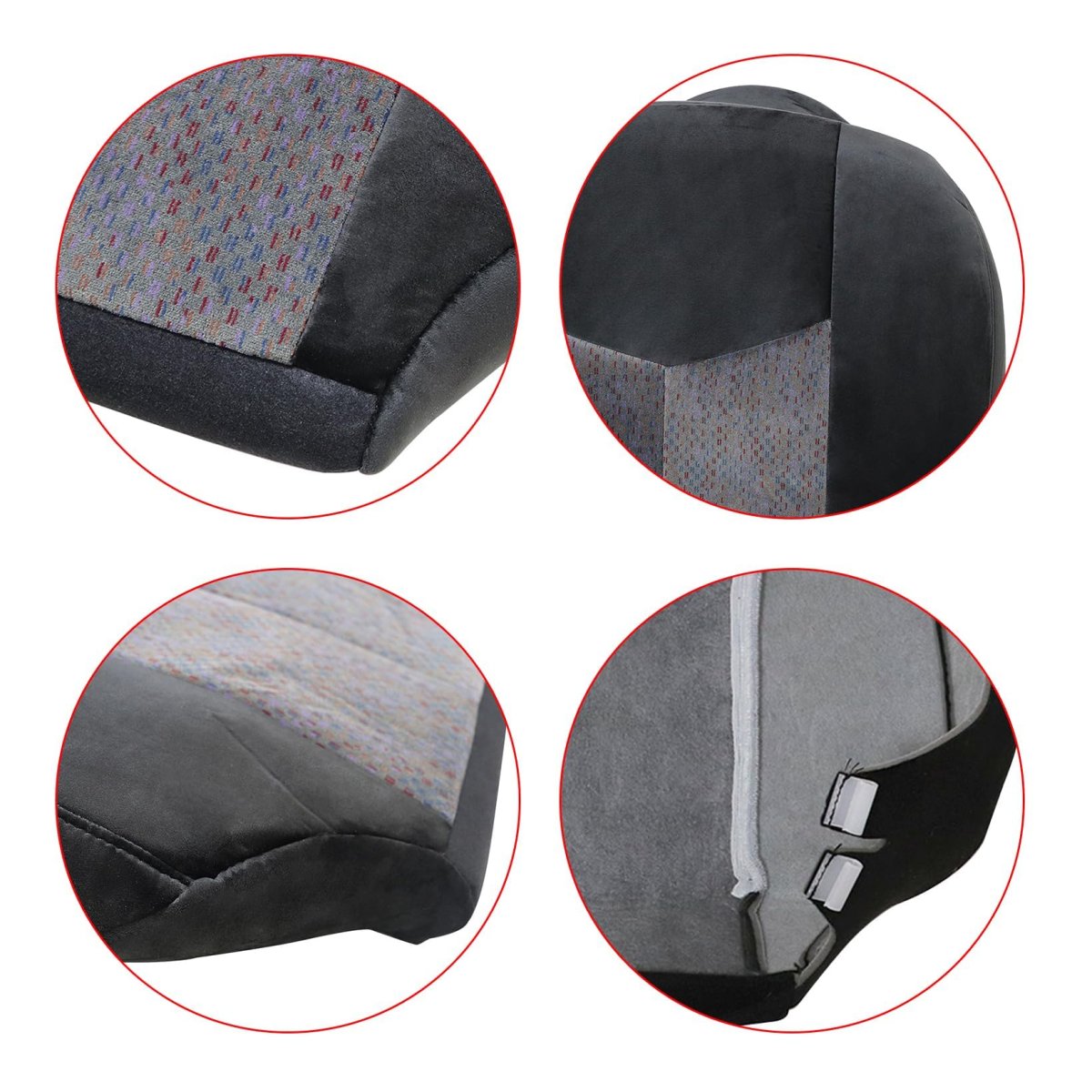 Driver Bottom Seat Cover For Chevy Silverado 1500 2500 3500 2003 2007 Dark Gray Cloth Replacement Custom Fit Front