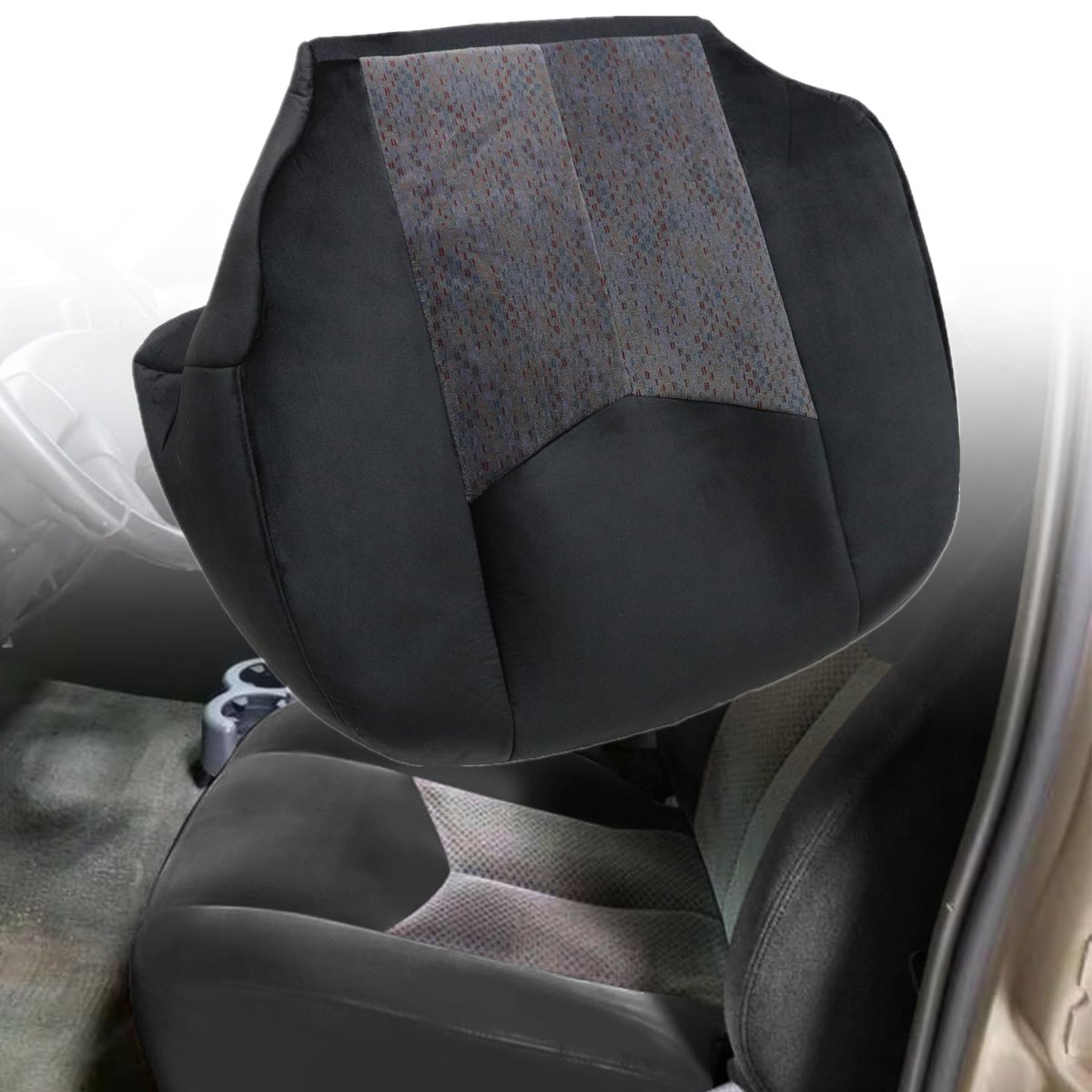 Driver Bottom Seat Cover For Chevy Silverado 1500 2500 3500 2003 2007 Dark Gray Cloth Replacement Custom Fit Front