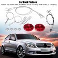 Qiilu Hood Pin Locks 2pcs Cnc Aluminum Alloy Car Racing Lock Appearance Kit Punch Paste Two Methods Universal Red
