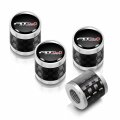 Ipick Image For Gmc At4 Logo On Real Carbon Fiber Barrel Black Aluminum Tire Valve Stem Caps Black Silver