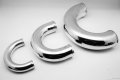 Autobahn88 Aluminum Alloy Pipe 180-degree Od 2 51mm L 12 300mm Glossy Polished For Automotive Piping
