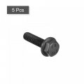 Uxcell Metric M8x30mm Hex Flange Bolts 5pcs 10 9 Grade Carbon Steel Hexagon Head Screws