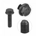 Uxcell Metric M8x30mm Hex Flange Bolts 5pcs 10 9 Grade Carbon Steel Hexagon Head Screws